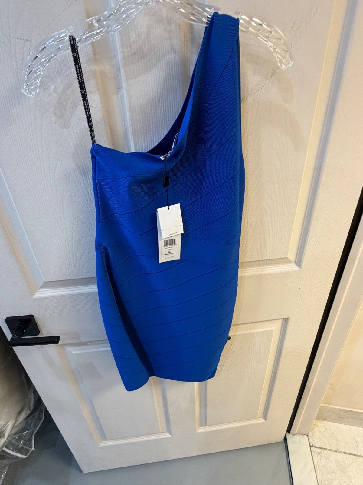 NWT Herve Leger One Shoulder Bandage Mini Dress Size S Retails $750