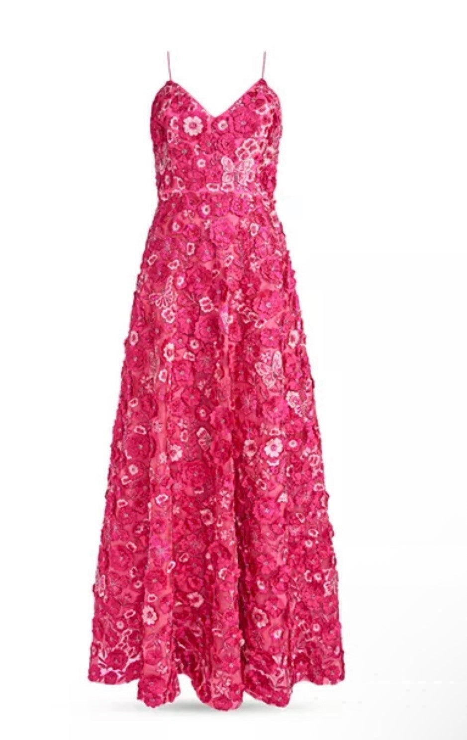 Alice and Olivia  Domenica Floral Embroidered Ball Gown