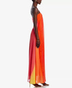 MILLY Sunset Stripe Strapless Maxi Dress Size 2 Retails $575