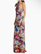 Chiara Boni La Petite Robe Gosia Floral-One Shoulder Gown Size 2 Retails $1,130