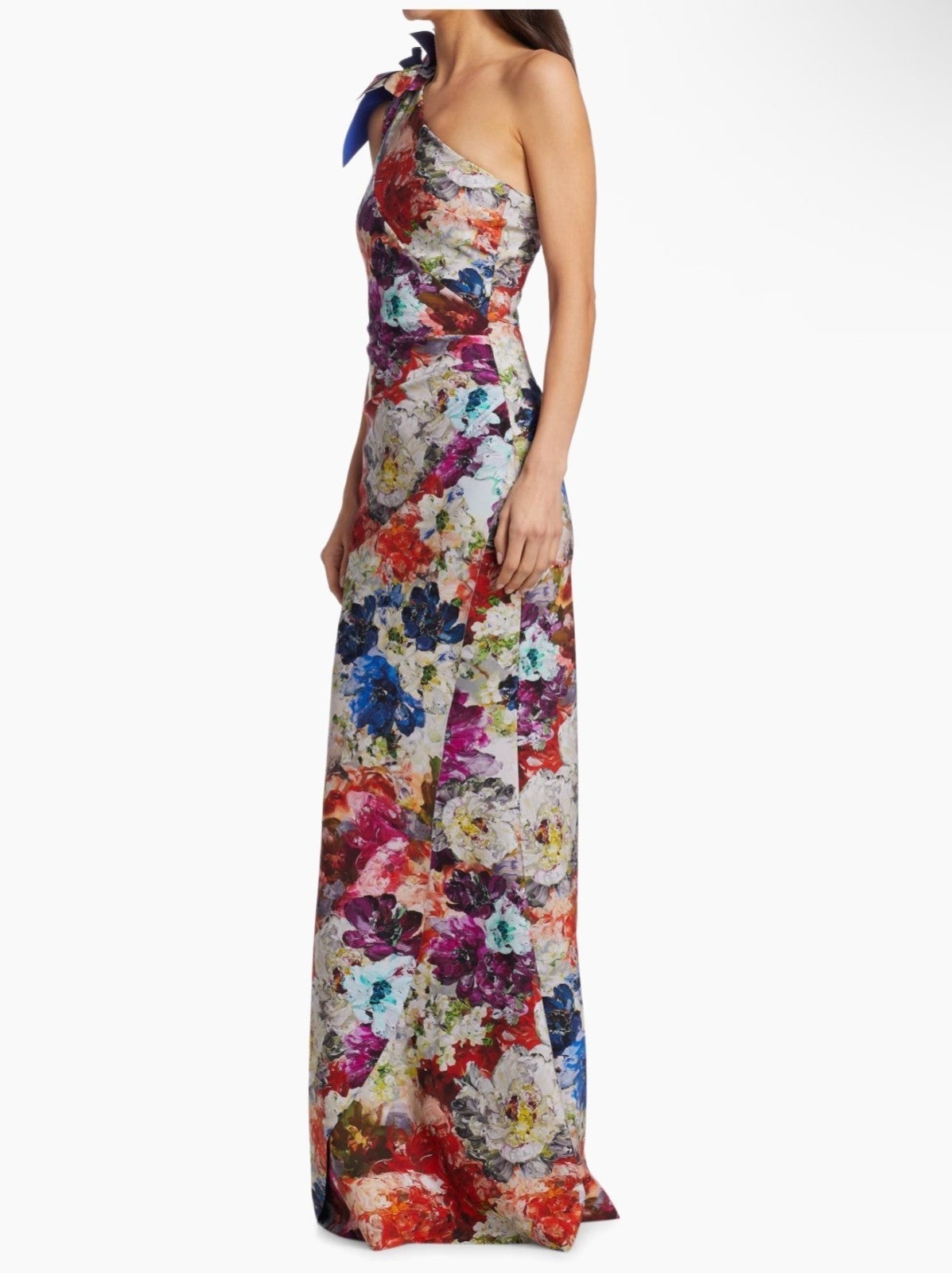 Chiara Boni La Petite Robe Gosia Floral-One Shoulder Gown Size 2 Retails $1,130