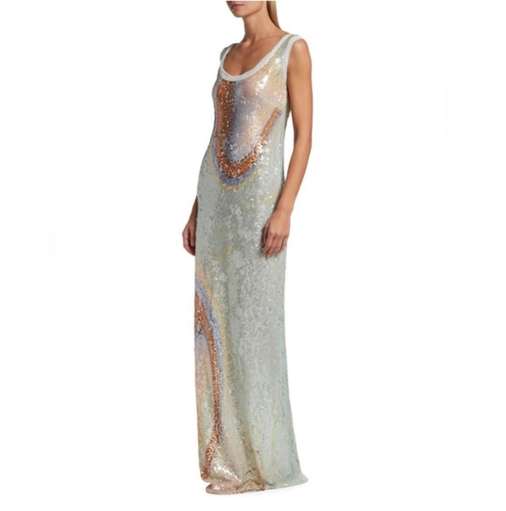 Jonathan Simkhai Serene Marble Printed Dress Size 4 Retails $795