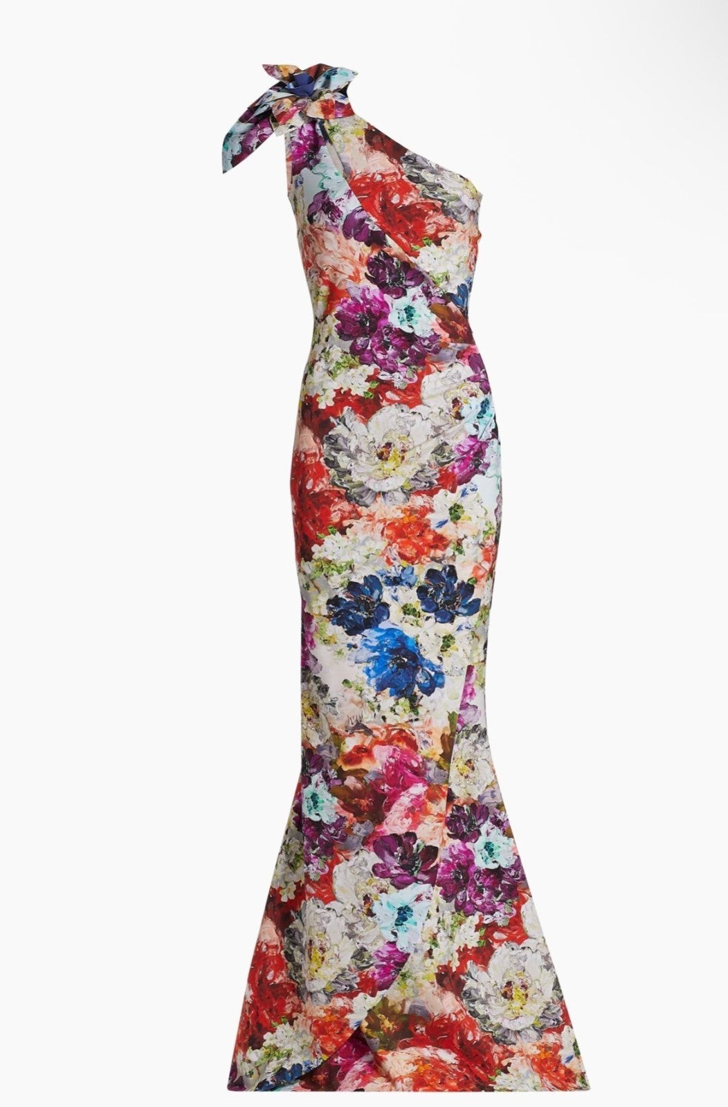 Chiara Boni La Petite Robe Gosia Floral-One Shoulder Gown Size 2 Retails $1,130