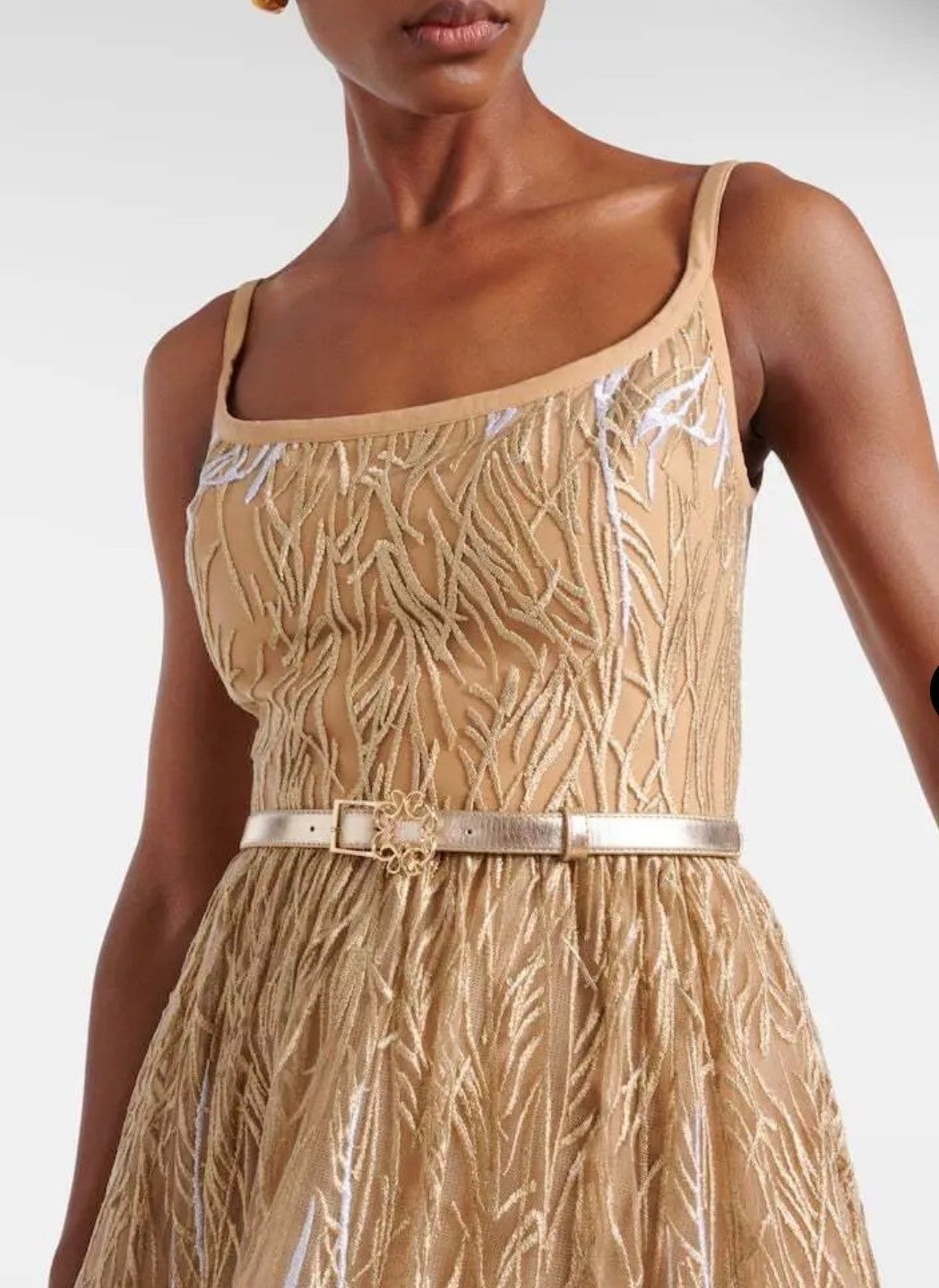 Elie Saab Arboreal Embroidered Gown Size 8 Retails $5,410