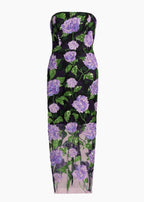 MILLY Kait Sequined Midi Dress Size 2 Retails $695
