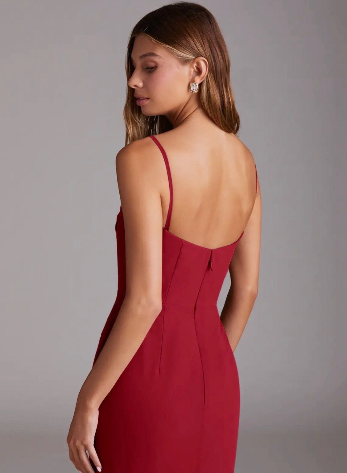 NWT Azizie scarlet A-Line Off Shoulder Chiffon SIZE 0