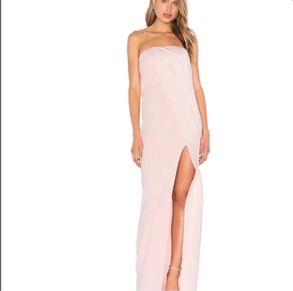 NWT Halston Heritage Blush Strapless Dress Size 8 Retails $420
