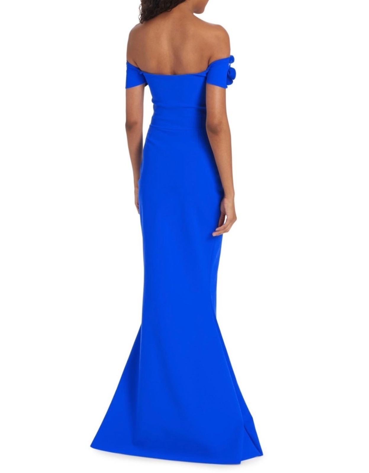 CHIARA BONI LA PETITE ROBE Women's Yiana Floral Appliqué Gown In Blue Klein