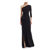 NWT CHIARA BONI LA PETITE ROBE Patty One-Shoulder Gown Size 6 Retails $995