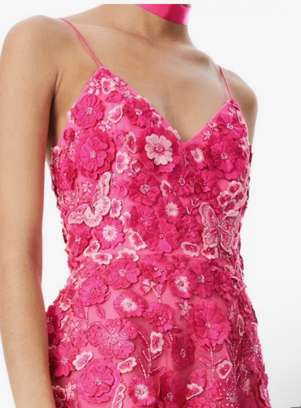 Alice and Olivia  Domenica Floral Embroidered Ball Gown