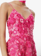 Alice and Olivia  Domenica Floral Embroidered Ball Gown