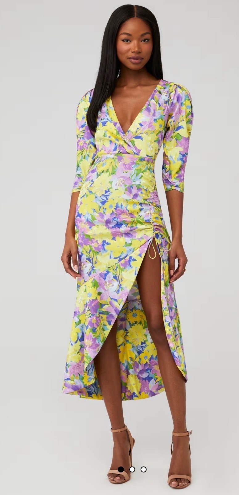 FOR LOVE & LEMONS CASSIA MIDI DRESS Size XS
