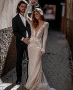 Galia Lahav Beaded Mermaid Bridal Gown Size 8 – Includes Overskirt & Veil