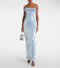 The New Arrivals by Ilkyaz Orel Sisu Strapless Bow Dress Size 36 Sparkling Azure