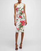 Dolce & Gabbana One-Shoulder Silk Dress with Floral Print Size 36 – Elegant Midi Style