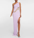 David Koma One-Shoulder Cutout Embellished Gown Size 8 – Statement Maxi Evening Dress