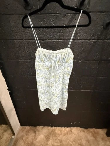 For Love & Lemons Claire Mini Dress in Blue Size XS – Chic Floral Style