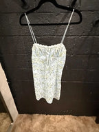 For Love & Lemons Claire Mini Dress in Blue Size XS – Chic Floral Style