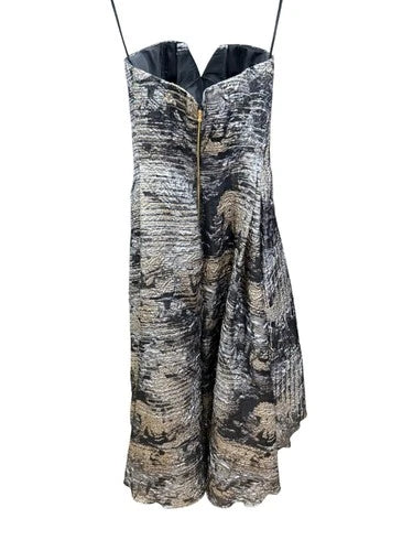 Rubinsinger Metallic Sheath Dress Size 6 – Sleek Modern Style