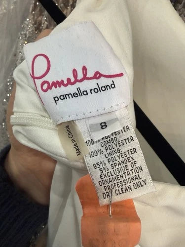 Pamella Roland Black and White Maxi Dress Size 8 – Red Carpet Evening Style