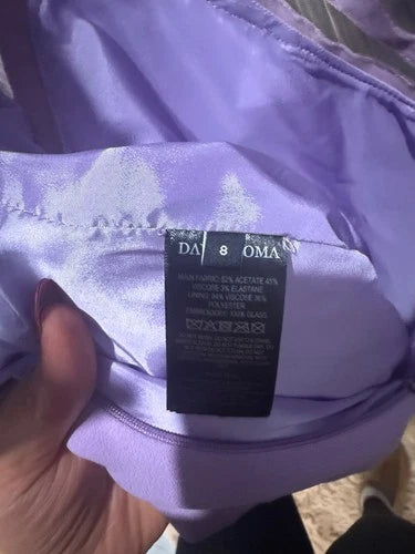 David Koma One-Shoulder Cutout Embellished Gown Size 8 – Statement Maxi Evening Dress