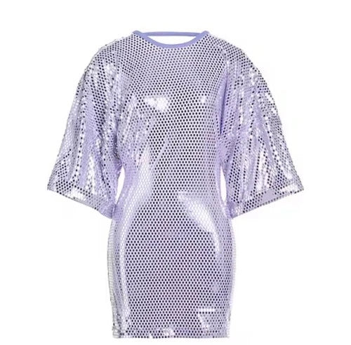 ROTATE Birger Christensen Sequin Dress Size 0 – Purple Mini Party Dress