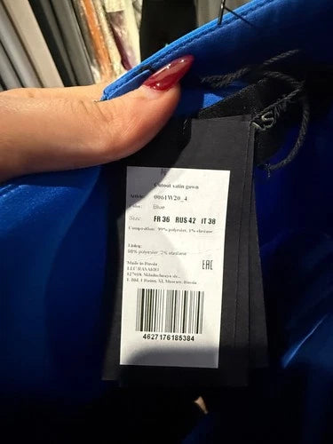 Rasario Cutout Satin Gown Size 36 – Royal Blue Column Gown