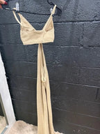 Cult Gaia Serita Dress Size XS – Nude Cutout Midi Dress