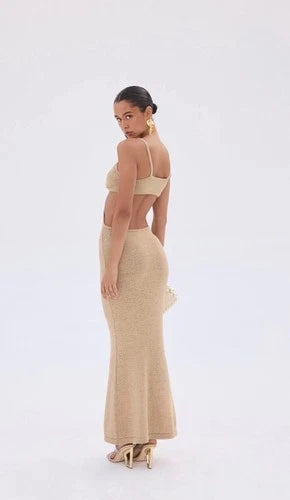 Cult Gaia Serita Dress Size XS – Nude Cutout Midi Dress