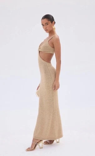 Cult Gaia Serita Dress Size XS – Nude Cutout Midi Dress