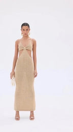 Cult Gaia Serita Dress Size XS – Nude Cutout Midi Dress