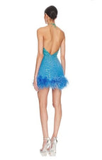 Sau Lee Jewel Dress Size 10 – Green Blue Ombre Mini