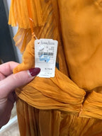 Emilio Pucci Orange Silk Dress Size 8 – A-Line Maxi