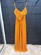 Emilio Pucci Orange Silk Dress Size 8 – A-Line Maxi