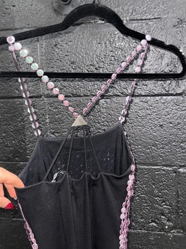 The Attico Avery Pailette Embellished Midi Dress Size 38 – Lavender Purple Pencil