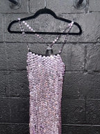 The Attico Avery Pailette Embellished Midi Dress Size 38 – Lavender Purple Pencil