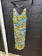 Dolce & Gabbana Majolika Blume Seide Dress Size 46 – Silk Floral Pencil Dress