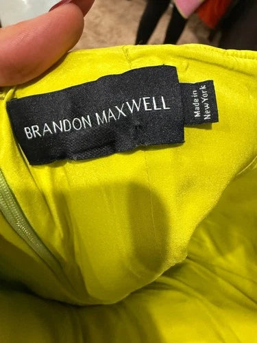 Brandon Maxwell Printed Silk Satin Mini Dress Size 6 – Sunset/Lilac/Primrose