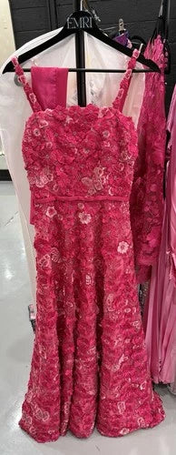 Alice and Olivia Domenica Floral Embroidered Ball Gown – Size 2 Pink