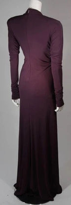 Roberto Cavalli Purple Silk Gown – Size 40