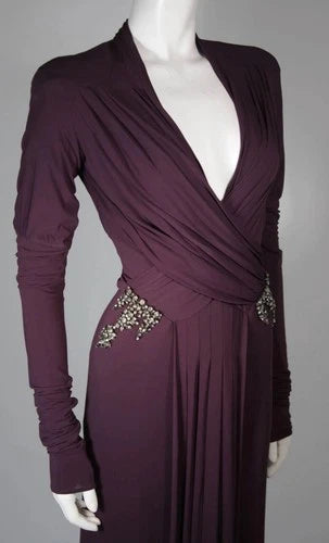Roberto Cavalli Purple Silk Gown – Size 40