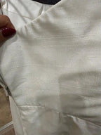 RASARIO White Strapless Duchesse Silk-Satin Gown Size 8 – Elegant Fit & Flare