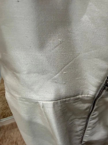 RASARIO White Strapless Duchesse Silk-Satin Gown Size 8 – Elegant Fit & Flare