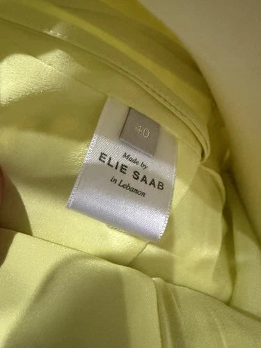 Elie Saab Willow Wisp Organza Evening Gown Size 8 – Yellow Maxi Dress