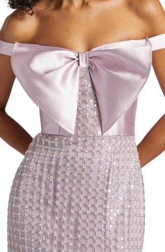 Theia Cynthia Sequin Embellished Gown Size 6 – Purple Bodycon Maxi