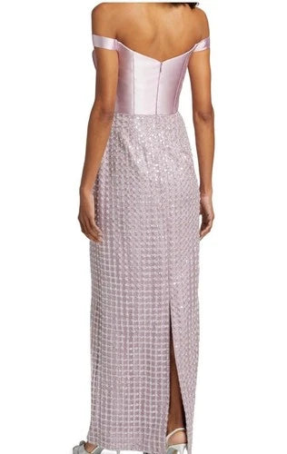 Theia Cynthia Sequin Embellished Gown Size 6 – Purple Bodycon Maxi