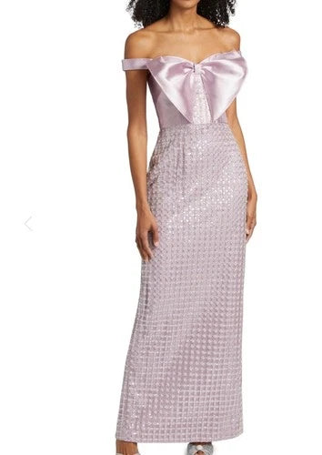 Theia Cynthia Sequin Embellished Gown Size 6 – Purple Bodycon Maxi