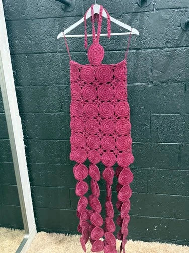 Simon Miller Beep Beep Halter Midi Dress Size XS – Magenta