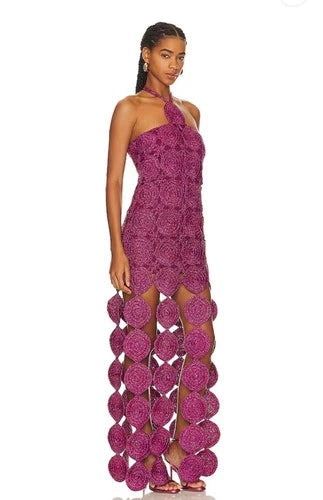 Simon Miller Beep Beep Halter Midi Dress Size XS – Magenta