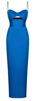 Rasario Cutout Satin Gown Size 36 – Royal Blue Maxi
